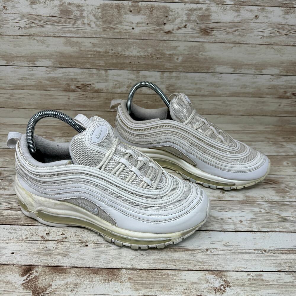 Nike Air Max 97 Triple White Pure Platinum Athletic Shoes Women's 7.5